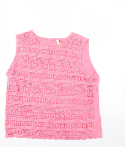 Womens UK Size 12 Lottie Pink Basic Blouse