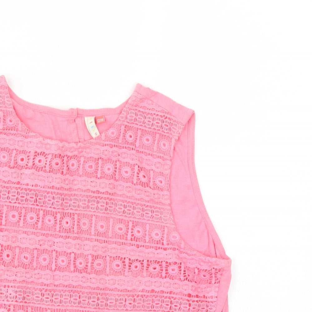 Womens UK Size 12 Lottie Pink Basic Blouse