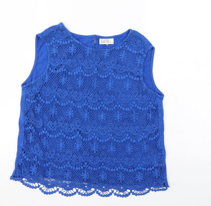 Womens UK Size 12 Lottie Blue Basic Blouse