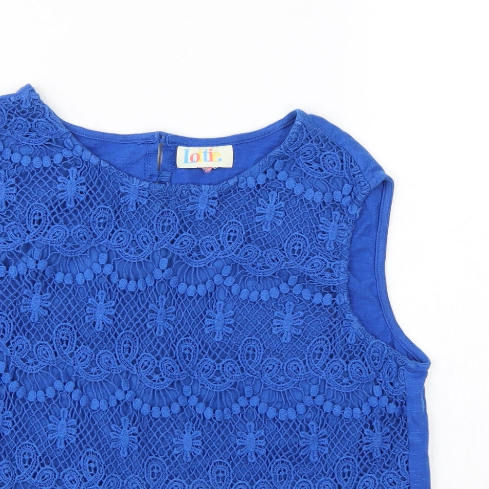 Womens UK Size 12 Lottie Blue Basic Blouse