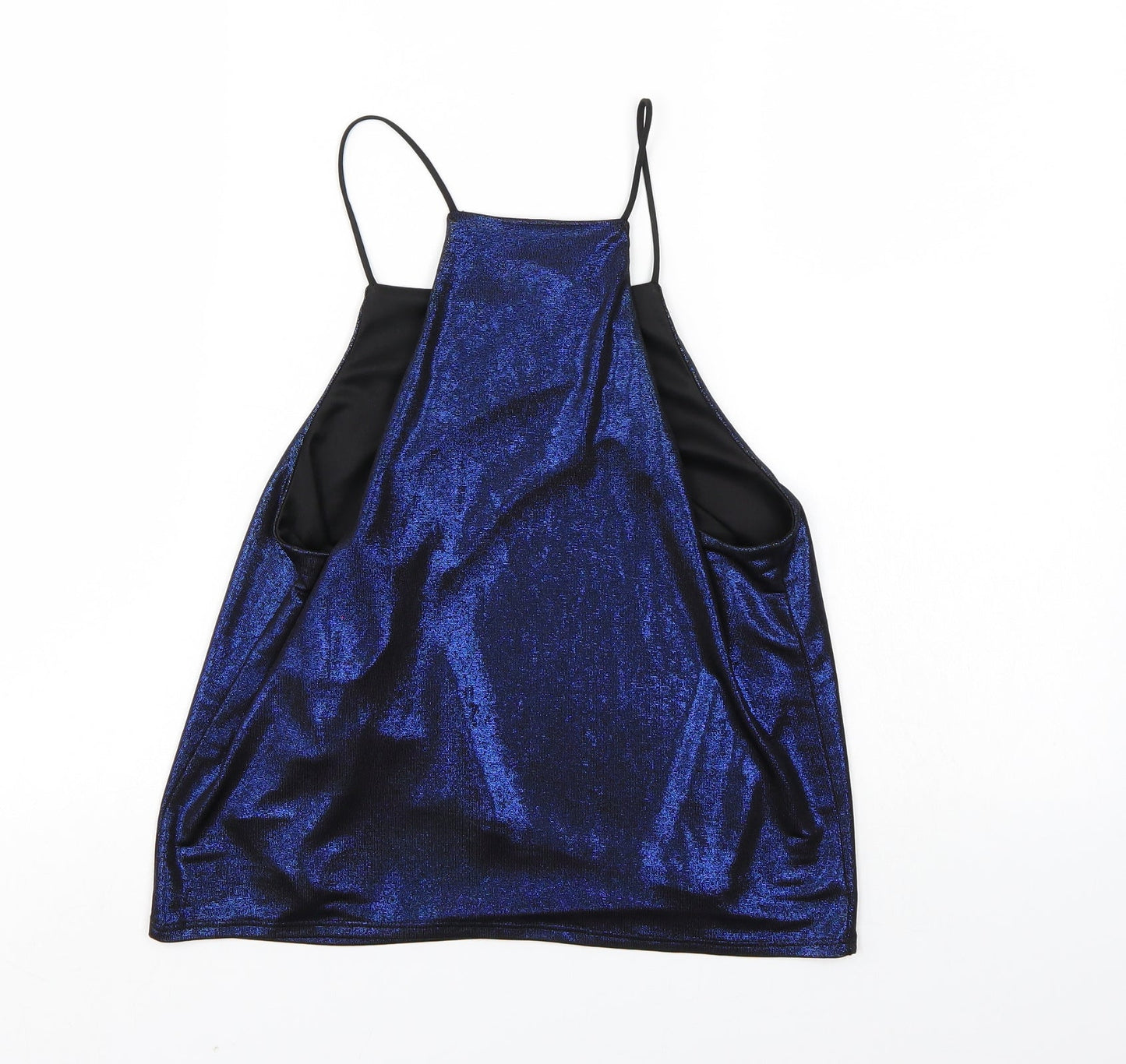 Womens UK Size 12 Topshop Blue Basic Tank