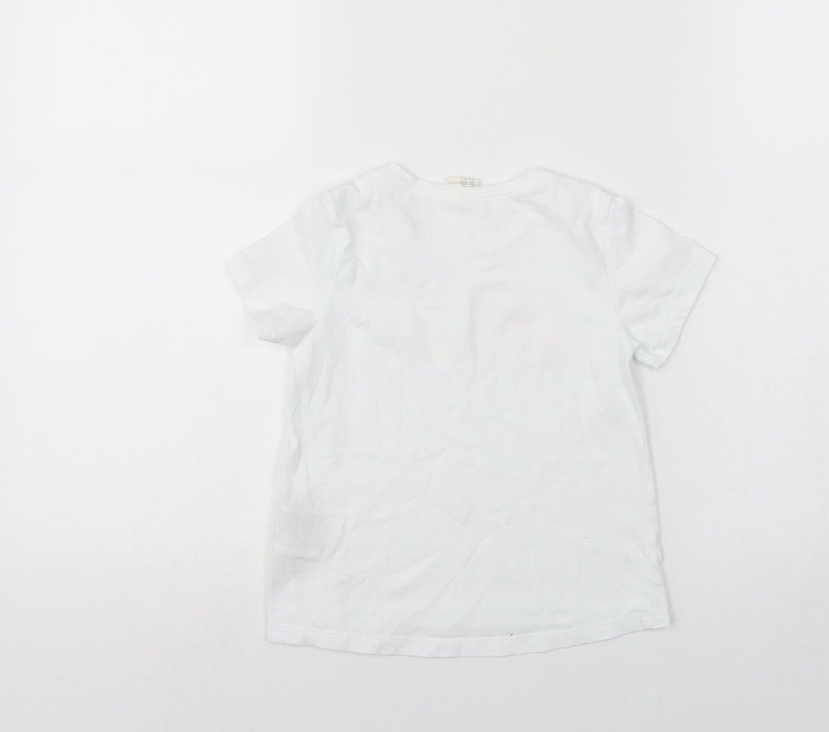 H&M Girls White   Basic T-Shirt Size 2-3 Years