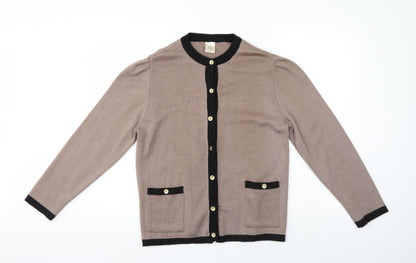 Preworn Womens Brown   Cardigan Jumper Size 12