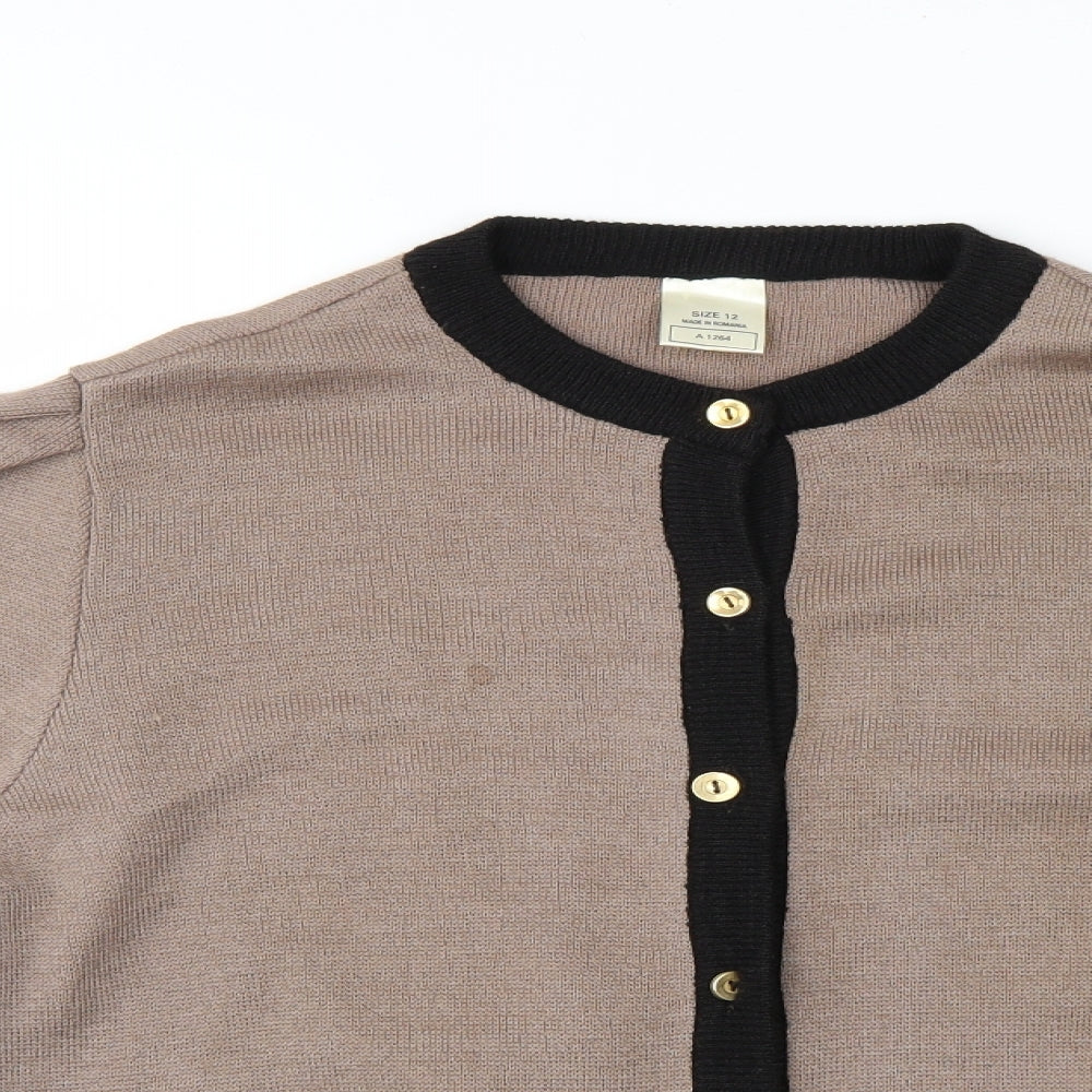 Preworn Womens Brown   Cardigan Jumper Size 12