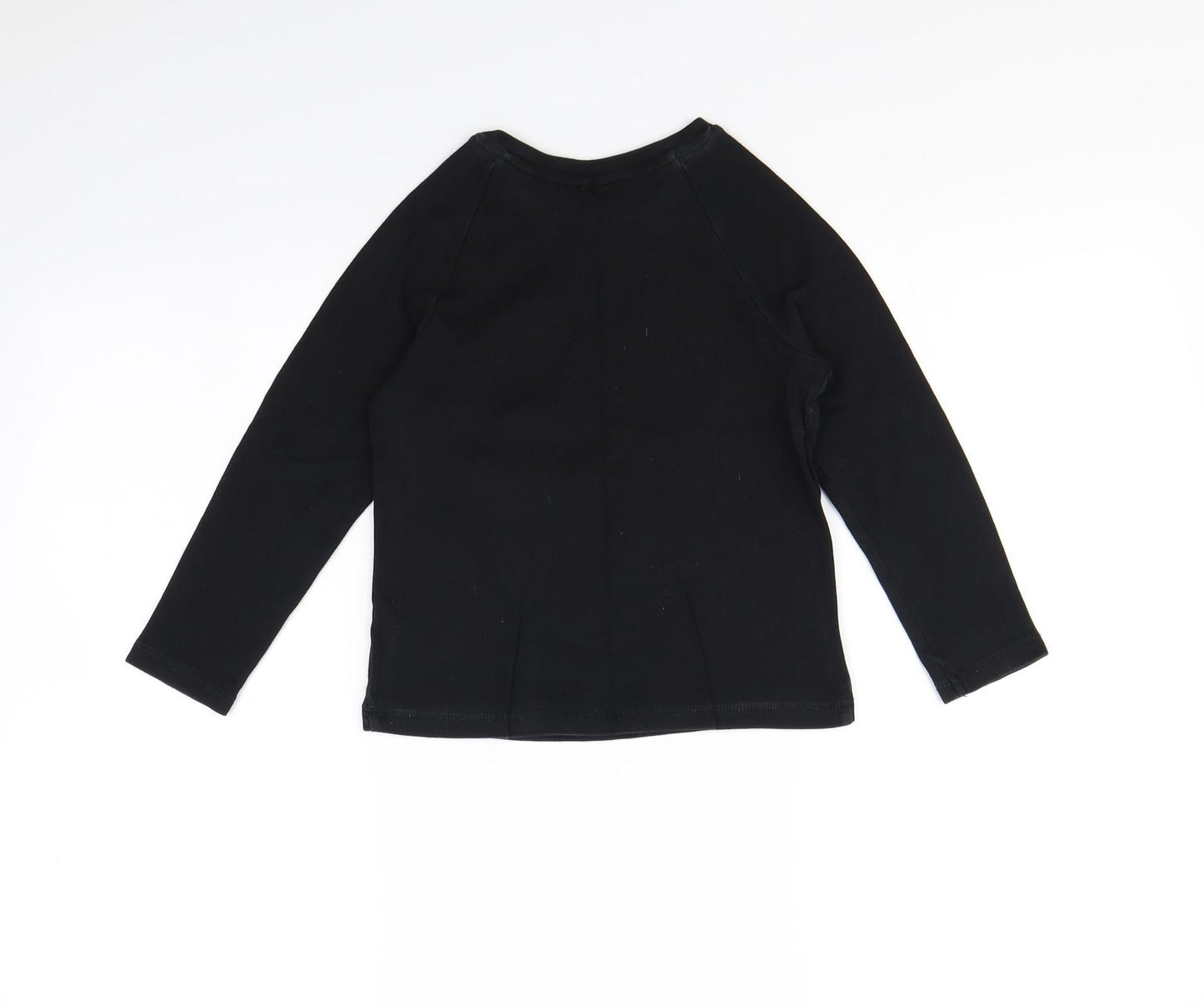 George Girls Black   Basic T-Shirt Size 5 Years  - Pudsey