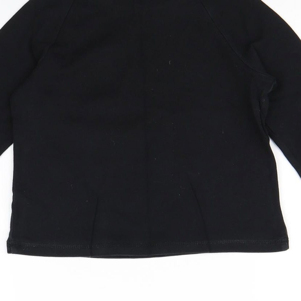 George Girls Black   Basic T-Shirt Size 5 Years  - Pudsey