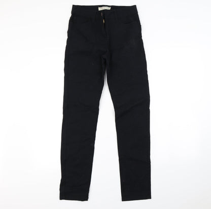 Womens UK Size 10 Papaya Regular Fit Straight Black Jeans