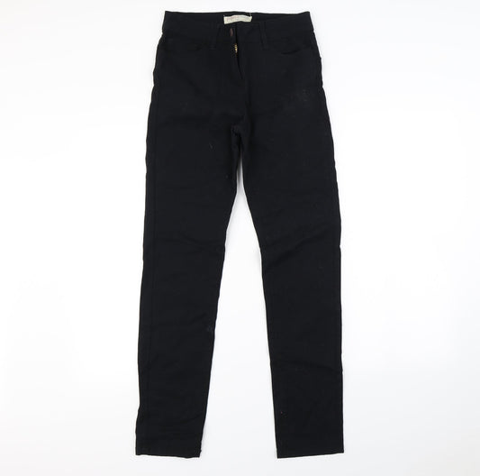 Womens UK Size 10 Papaya Regular Fit Straight Black Jeans