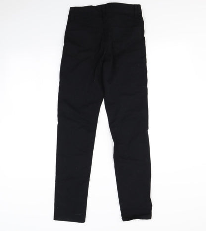 Womens UK Size 10 Papaya Regular Fit Straight Black Jeans