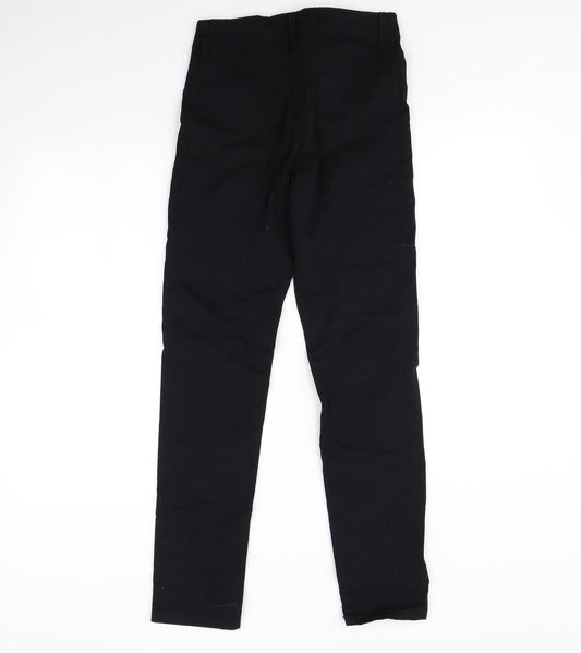 Womens UK Size 10 Papaya Regular Fit Straight Black Jeans