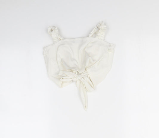 pretty little Thing Womens Ivory   Basic Tank Size 8