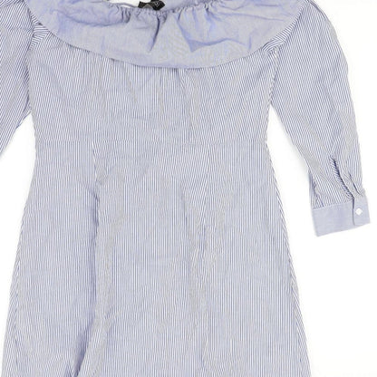 Topshop Womens Blue Striped  Mini  Size 12
