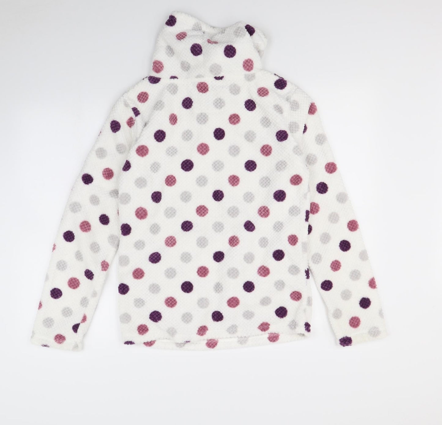 Preworn Womens White Polka Dot  Babydoll Pyjama Top Size 8