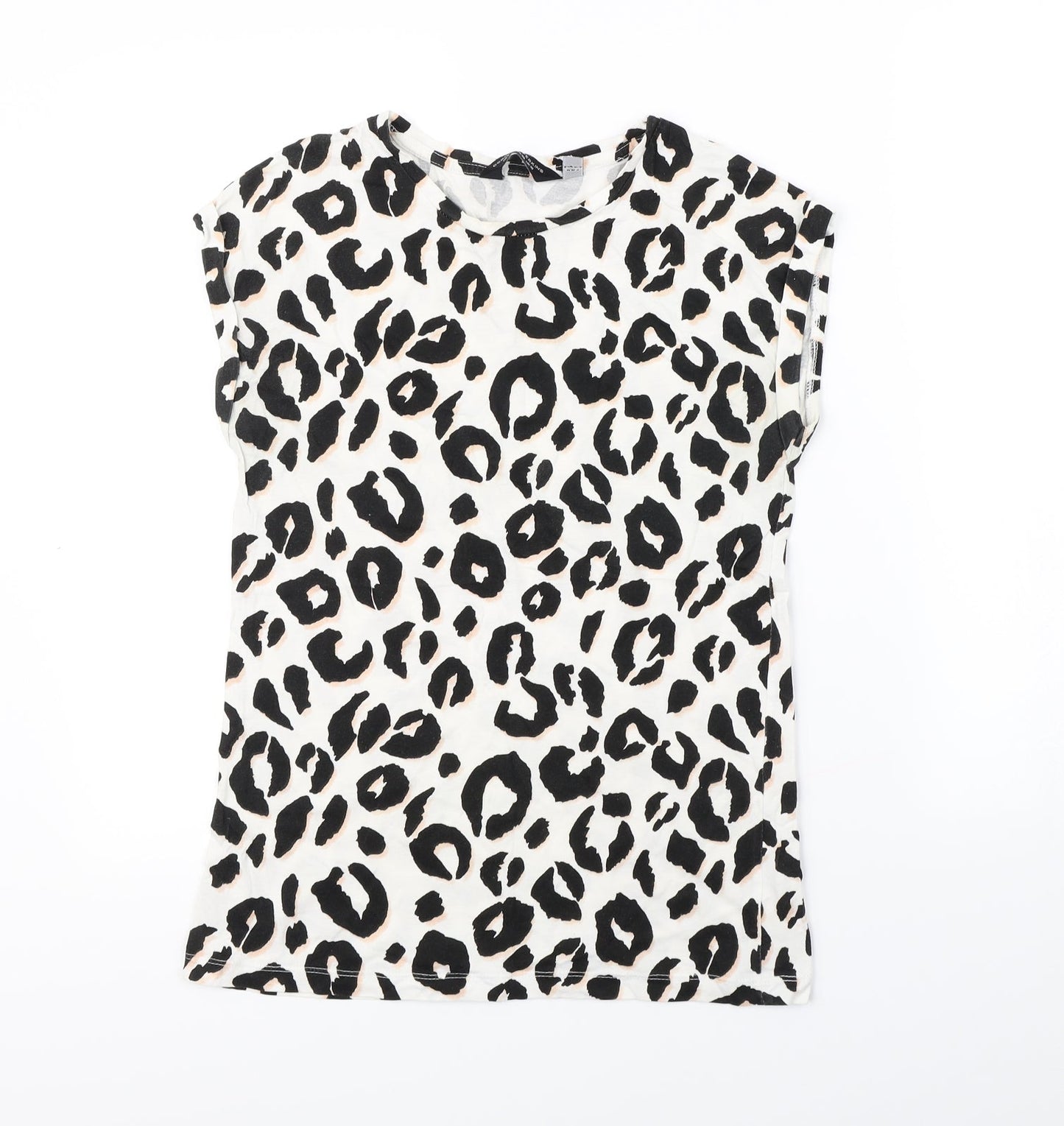 Womens UK Size 10 Dorothy Perkins White Basic T-Shirt
