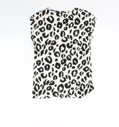 Womens UK Size 10 Dorothy Perkins White Basic T-Shirt