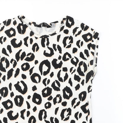 Womens UK Size 10 Dorothy Perkins White Basic T-Shirt