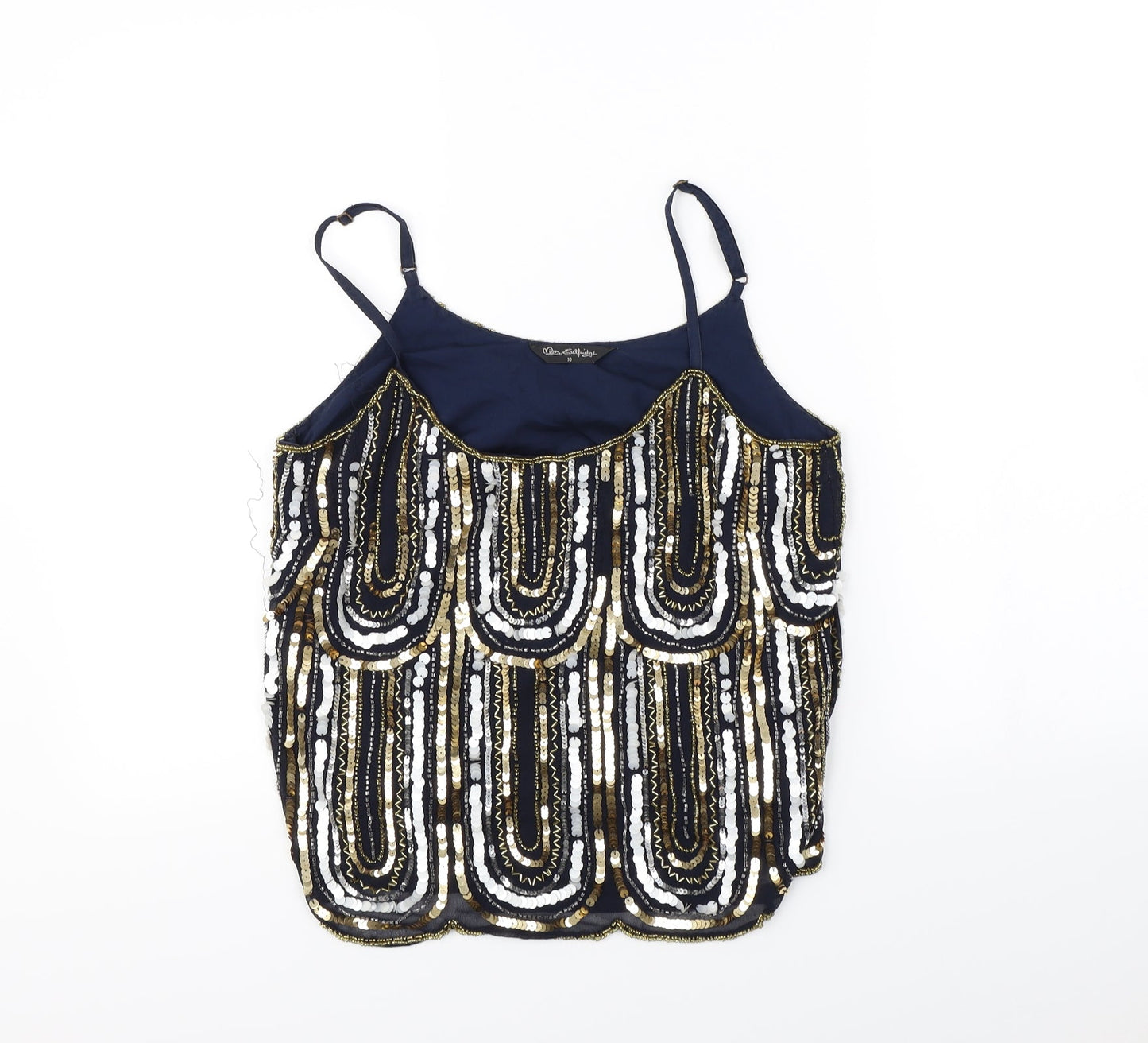 Miss Selfridge Womens Blue   Basic Tank Size 10