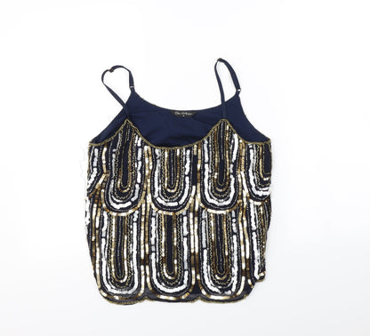 Miss Selfridge Womens Blue   Basic Tank Size 10