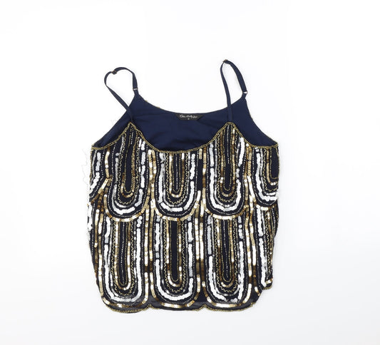 Miss Selfridge Womens Blue   Basic Tank Size 10