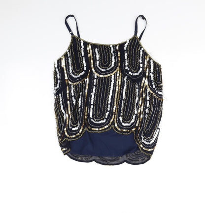 Miss Selfridge Womens Blue   Basic Tank Size 10