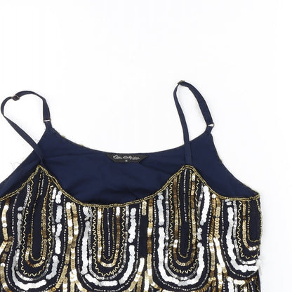 Miss Selfridge Womens Blue   Basic Tank Size 10