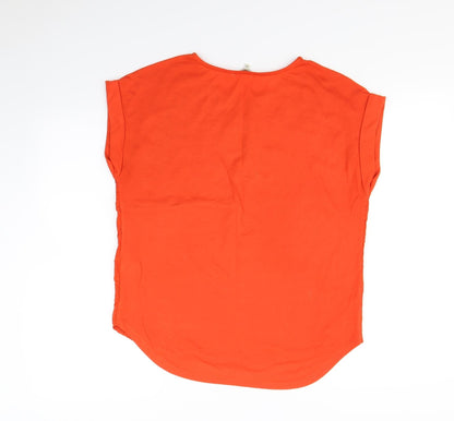 Papaya Womens Orange   Basic T-Shirt Size 12