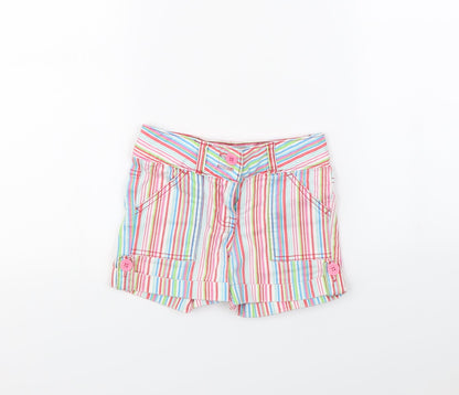 Fun Spirit Girls Multicoloured Striped  Bermuda Shorts Size 6 Years