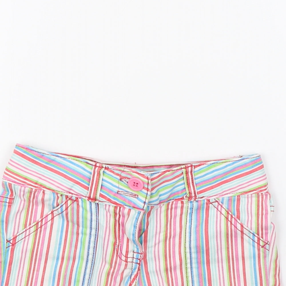Fun Spirit Girls Multicoloured Striped  Bermuda Shorts Size 6 Years