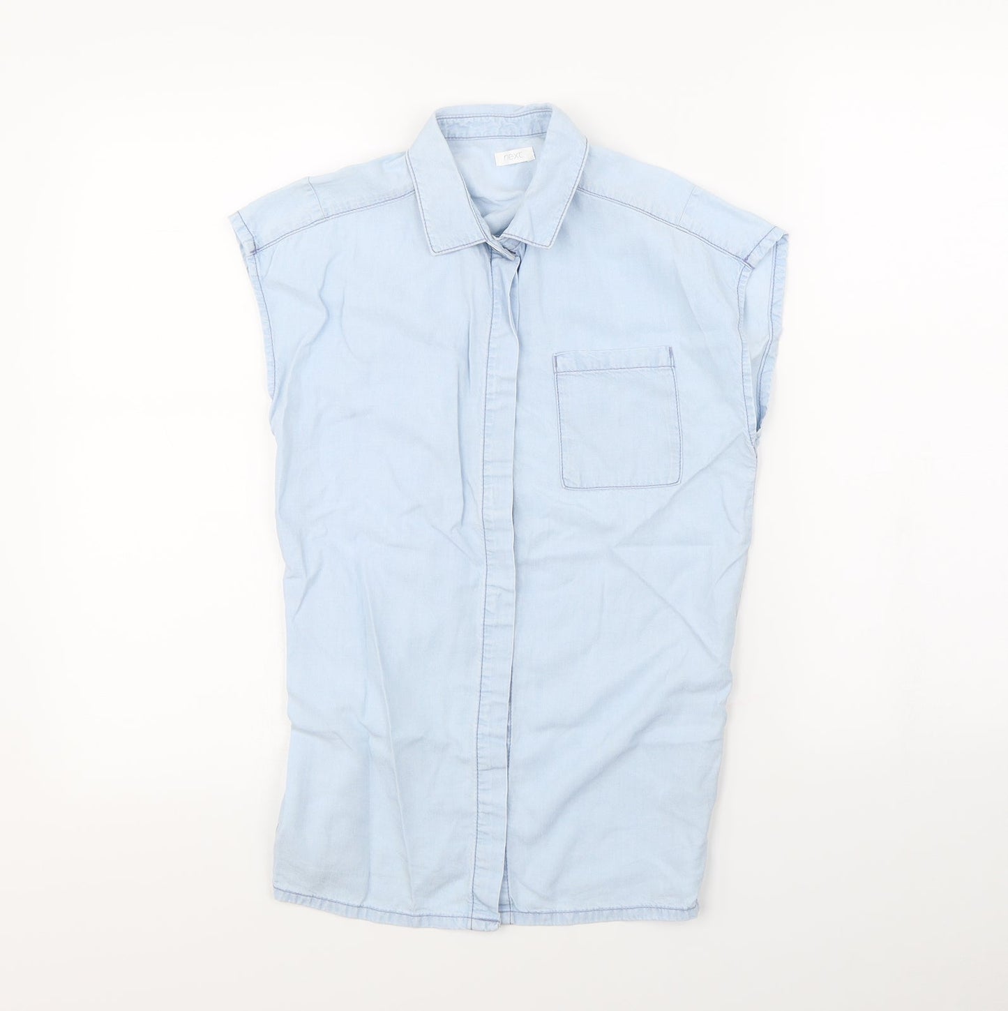 NEXT Girls Blue   Basic Button-Up Size 7 Years
