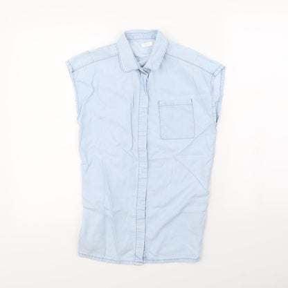 NEXT Girls Blue   Basic Button-Up Size 7 Years