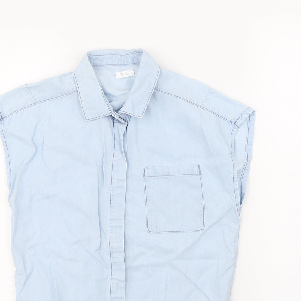 NEXT Girls Blue   Basic Button-Up Size 7 Years