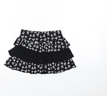 Preworn Girls Black   Mini Skirt Size 6 Years