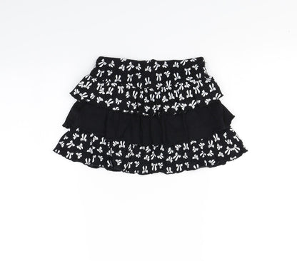 Preworn Girls Black   Mini Skirt Size 6 Years