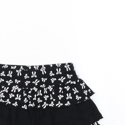 Preworn Girls Black   Mini Skirt Size 6 Years