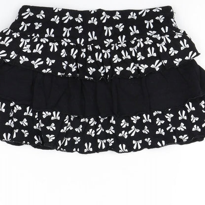 Preworn Girls Black   Mini Skirt Size 6 Years