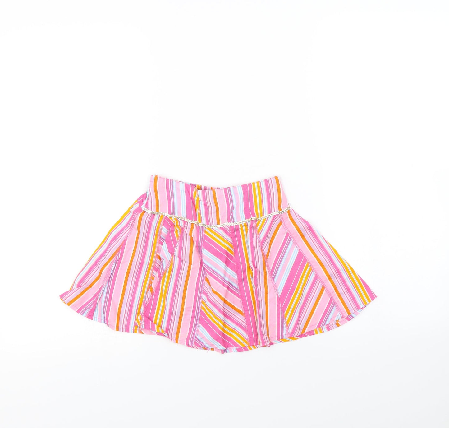 H&T Girls Multicoloured Striped  Mini Skirt Size 4 Years
