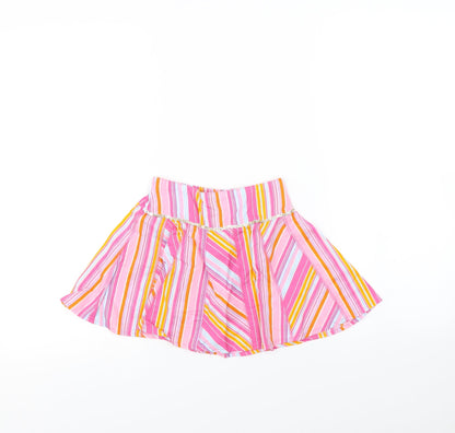 H&T Girls Multicoloured Striped  Mini Skirt Size 4 Years