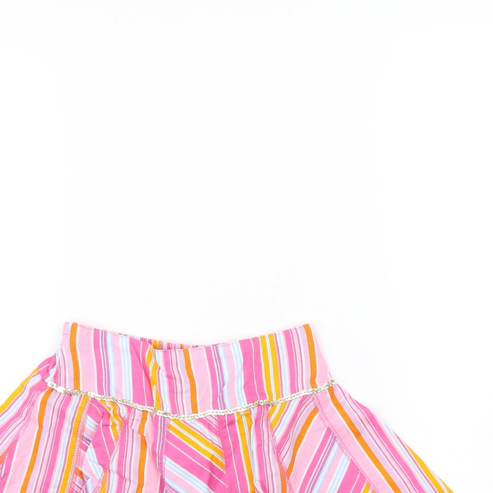 H&T Girls Multicoloured Striped  Mini Skirt Size 4 Years