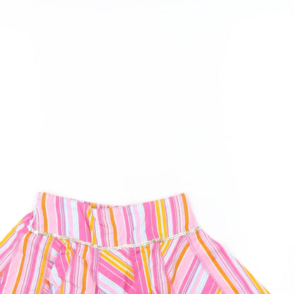 H&T Girls Multicoloured Striped  Mini Skirt Size 4 Years