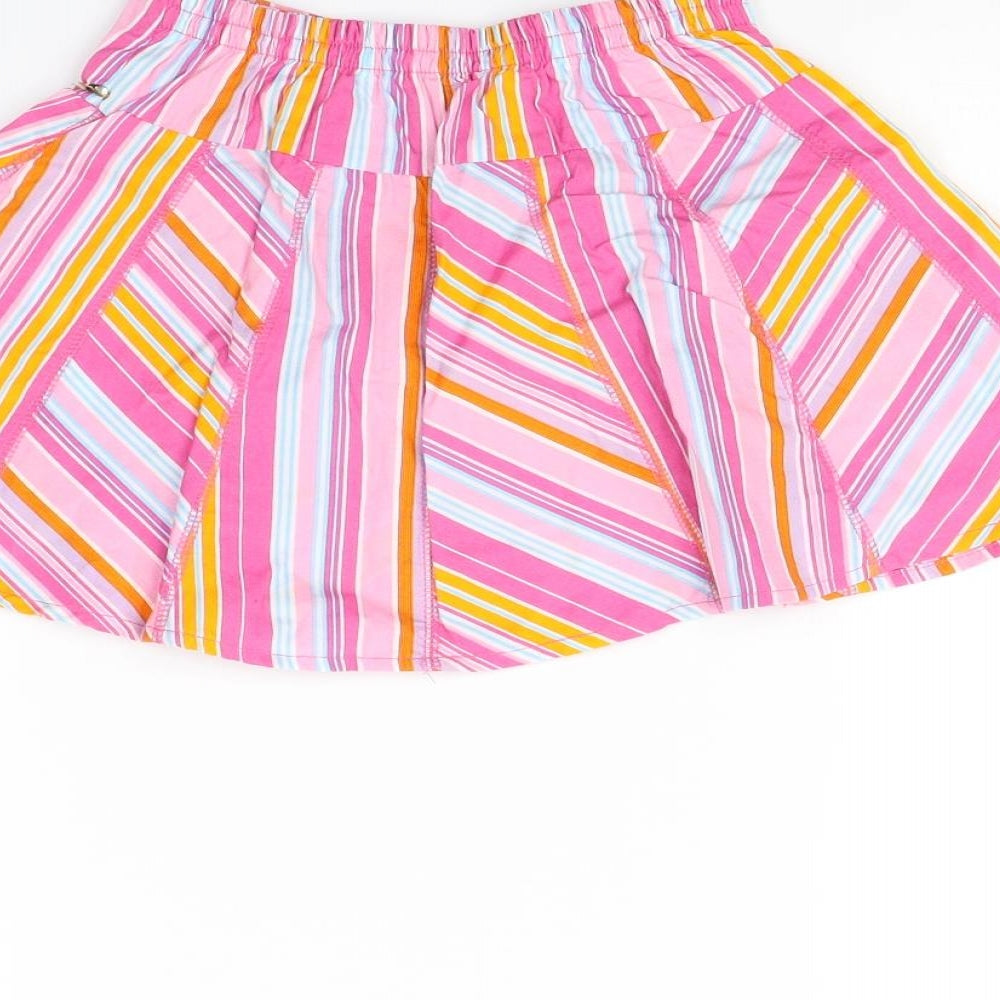 H&T Girls Multicoloured Striped  Mini Skirt Size 4 Years