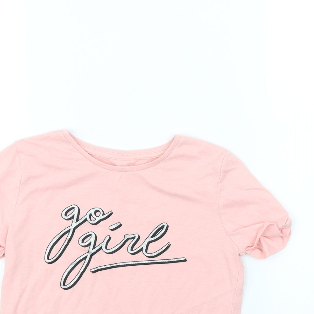 Preworn Girls Pink   Basic T-Shirt Size 9 Years