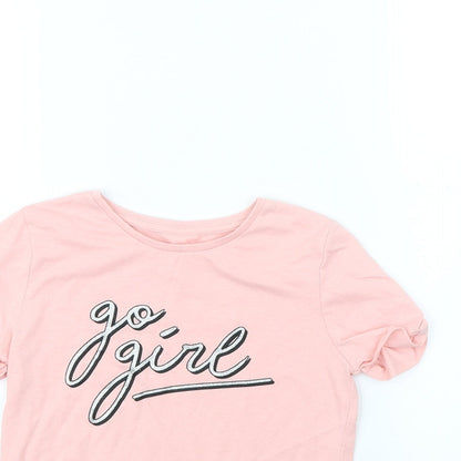 Preworn Girls Pink   Basic T-Shirt Size 9 Years