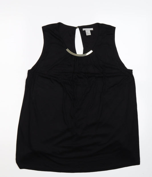 H&M Womens Black   Basic Blouse Size L