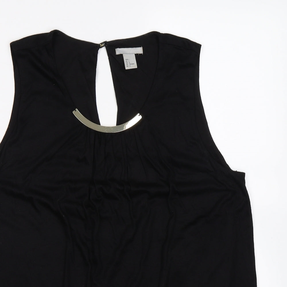 H&M Womens Black   Basic Blouse Size L