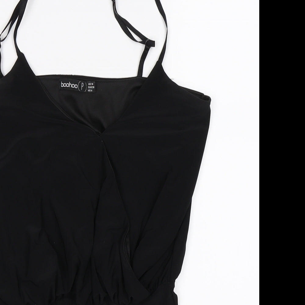 Boohoo Womens Black   Jumpsuit One-Piece Size 10