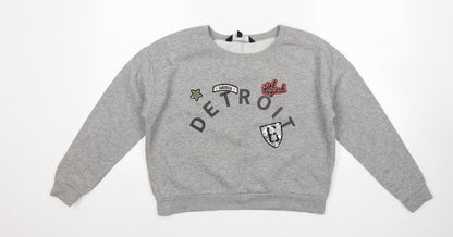 New Look Girls Grey   Pullover Sweatshirt Size 12-13 Years  - Oversized