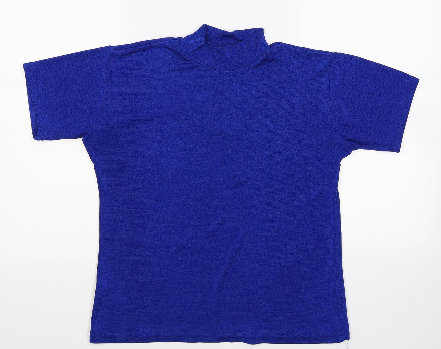 Womens UK Size XL Preworn Blue Basic T-Shirt