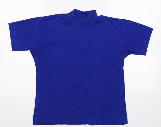 Womens UK Size XL Preworn Blue Basic T-Shirt