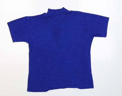 Womens UK Size XL Preworn Blue Basic T-Shirt