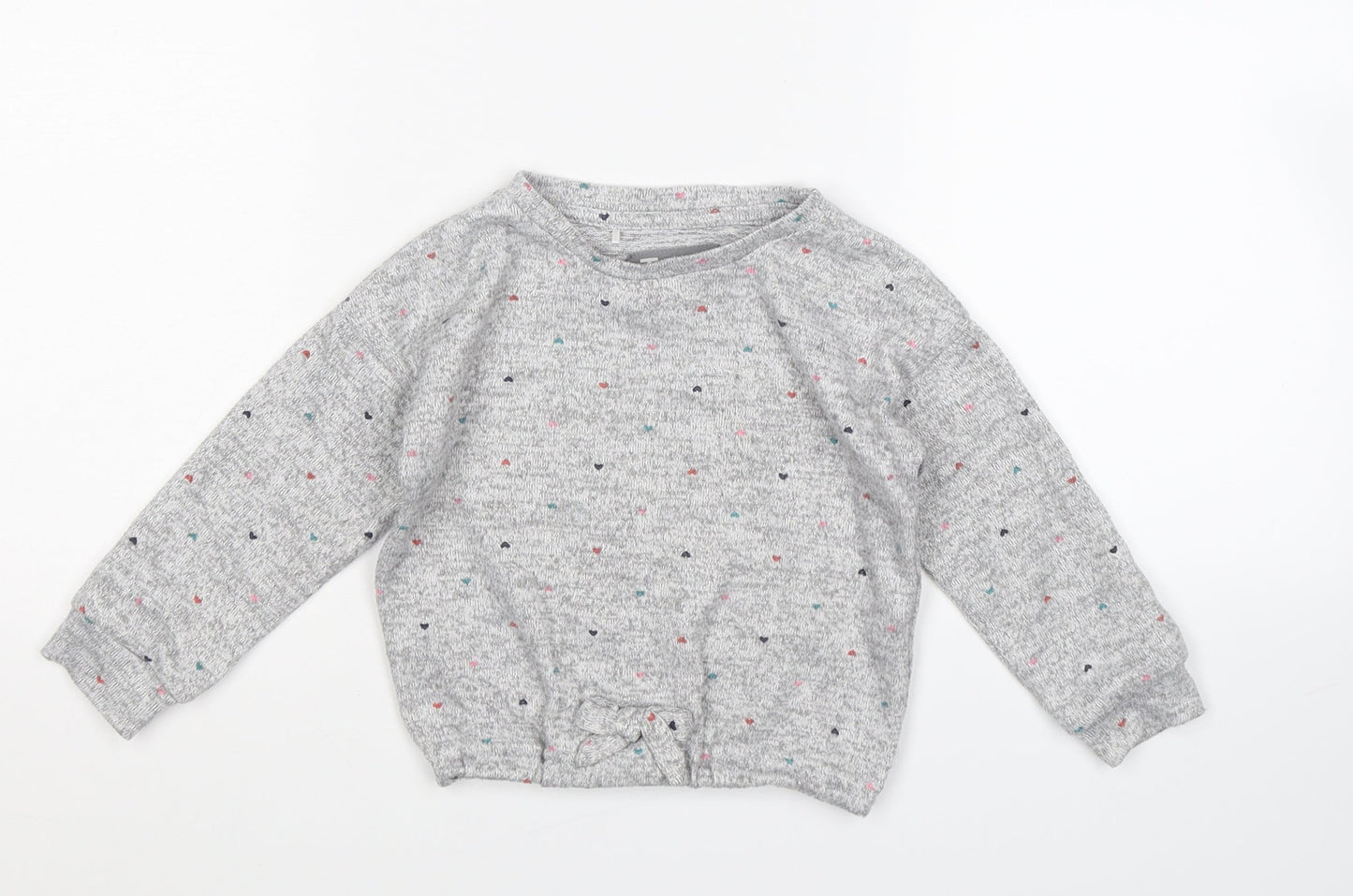 TU Baby Grey Spotted  Kaftan Pyjama Top Size 18-24 Months